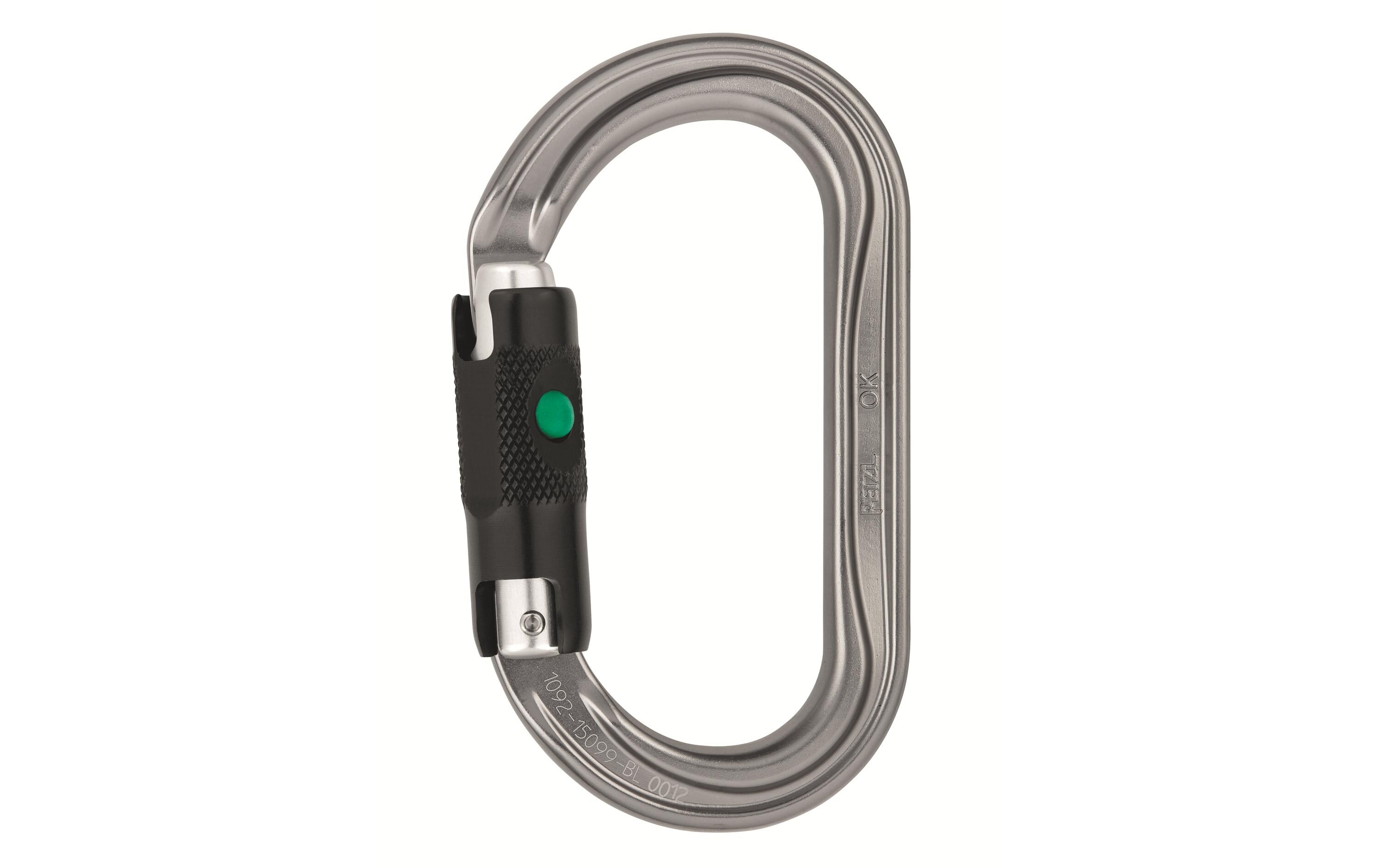 Karabiner Ok Ball-LockOvaler Karabiner für die Verwendung mit Seilrollen und Seilklemmen