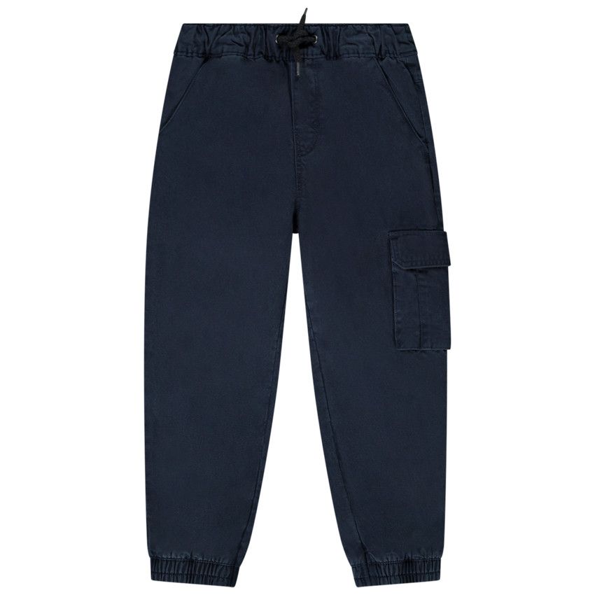 Pantalon style cargo en lyocell pour garçon - Bleu marine