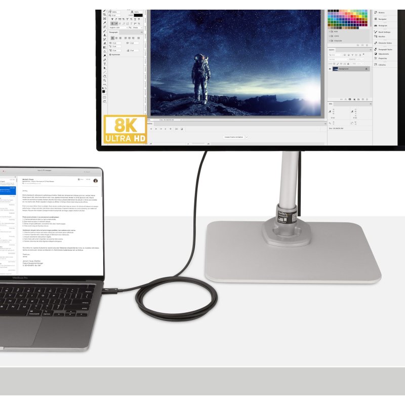 StarTech.com A40G2MB-TB4-CABLE Câble Thunderbolt 2 m 40 Gbit/s Noir