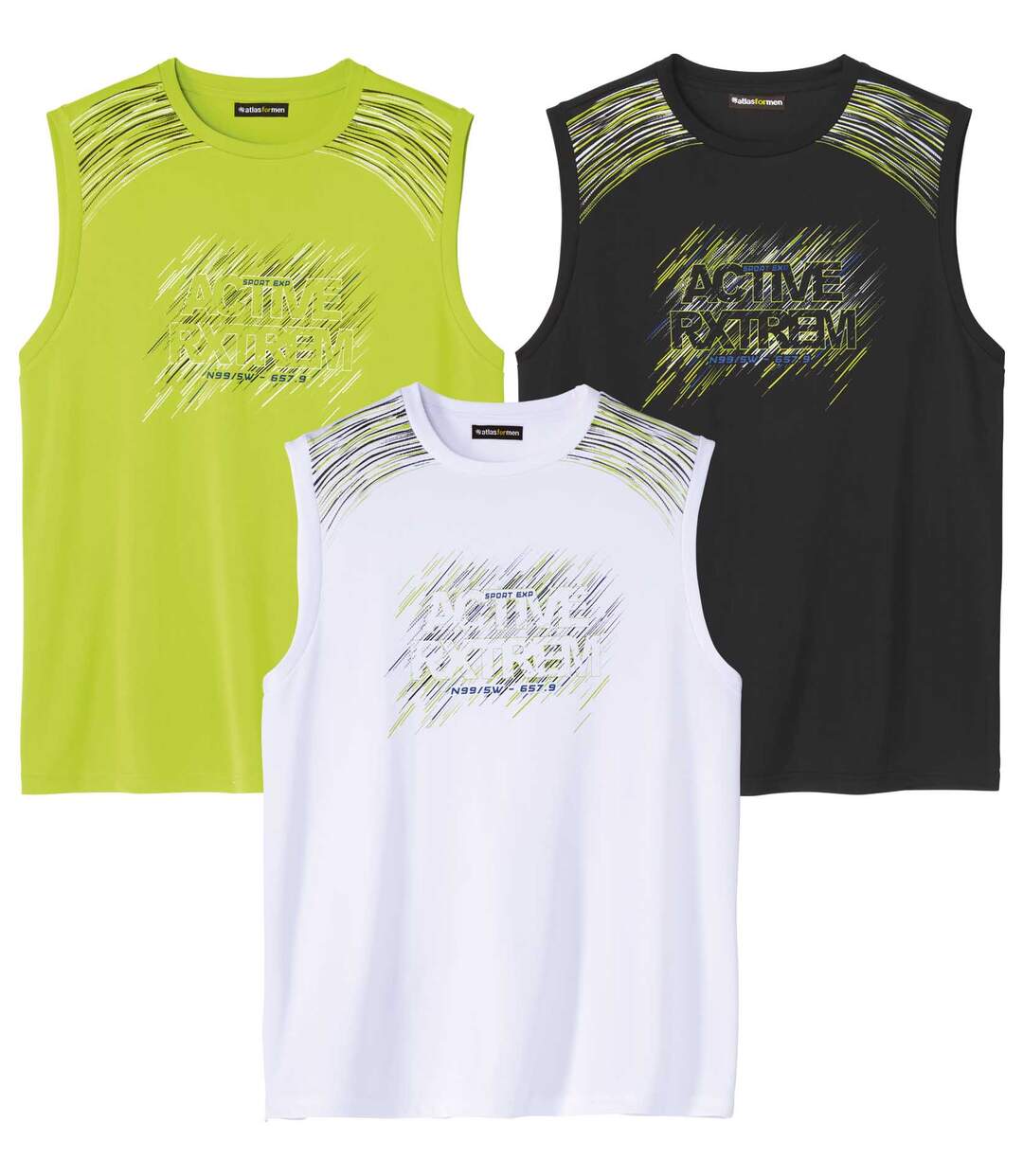 Lot de 3 Tee-Shirts Sans Manches Active XTrem