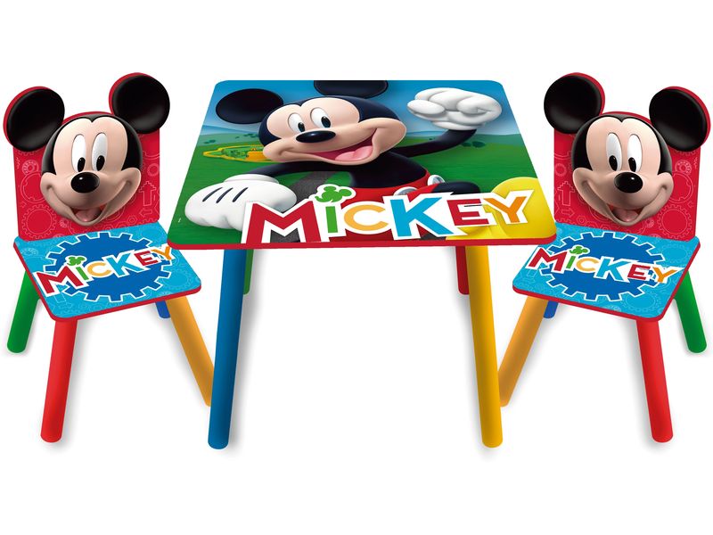 Arditex Kindersitzgruppe Disney: Mickey Mehrfarbig Tisch- und Stuhlset für Kinder