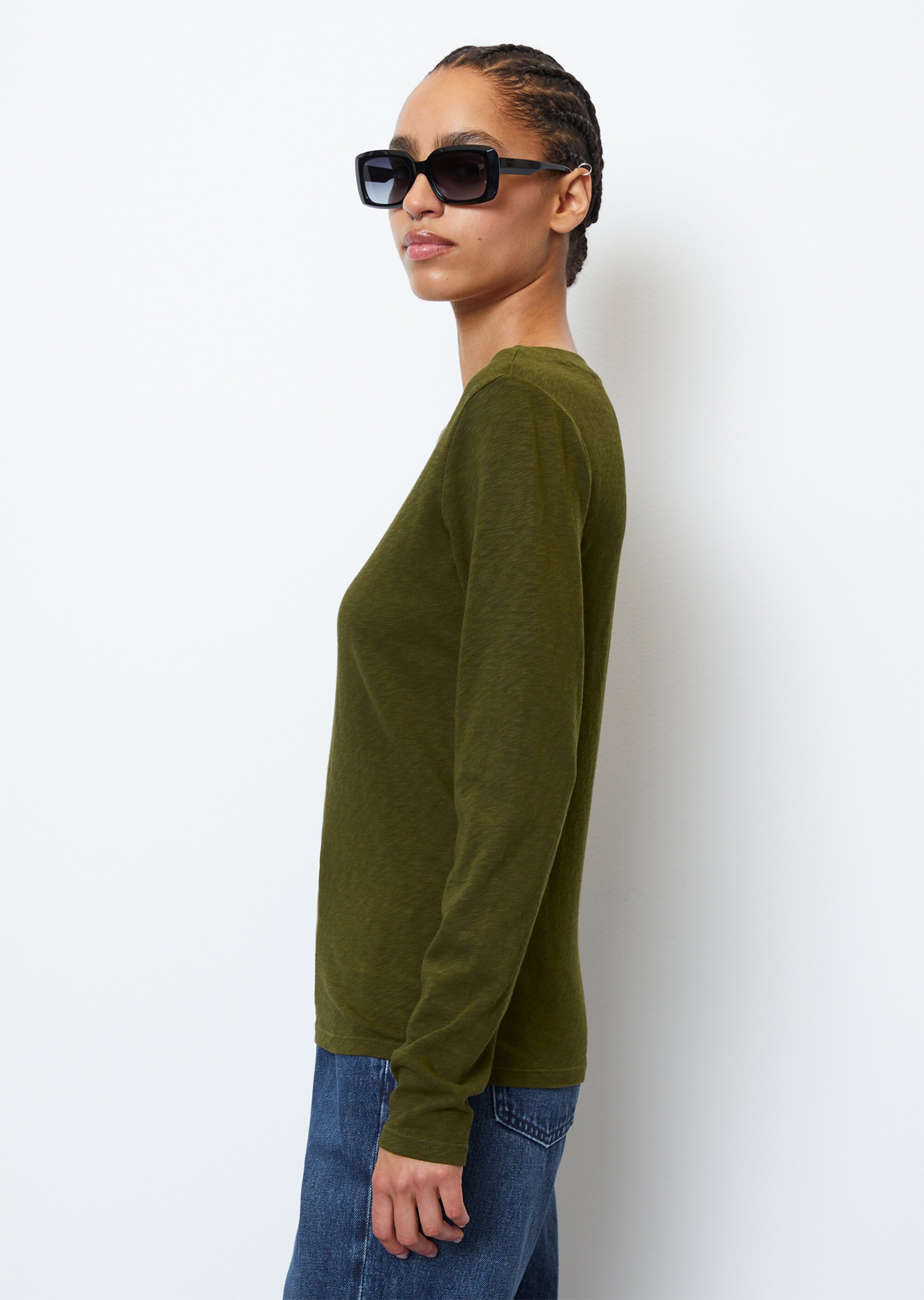 Rundhals-Longsleeve aus Organic Cotton