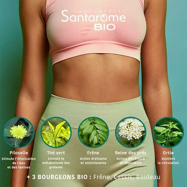 Santarome Orgânico - Suplemento Orgânico para Retenção de Líquidos e Emagrecimento - 15 comprimidos