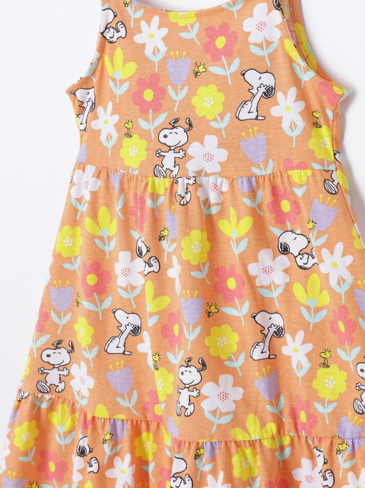 Vestido com estampa do Snoopy Peanuts™ - Tangerina