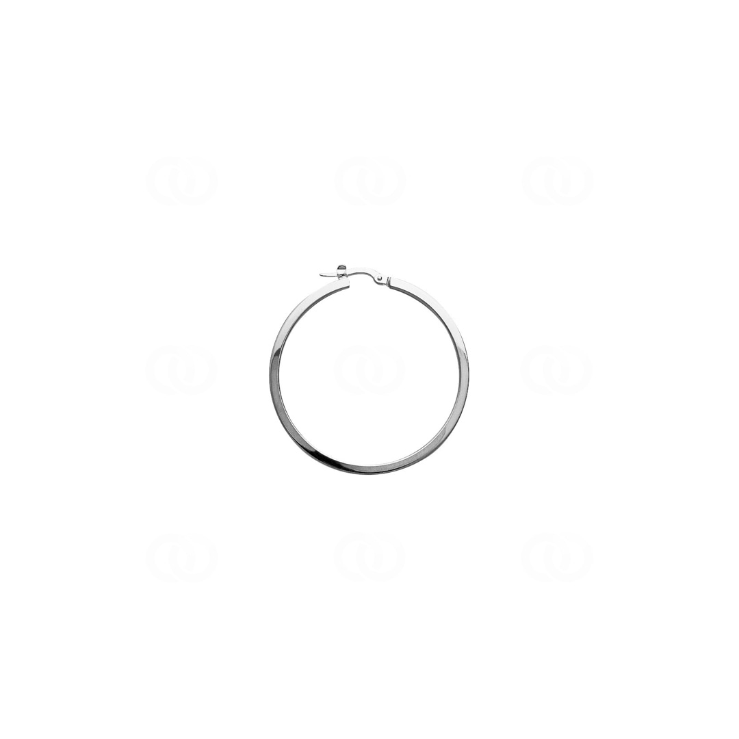 Kreolen 925 Silber massiv rhodiniert 2 x 2mm Ø 35mm