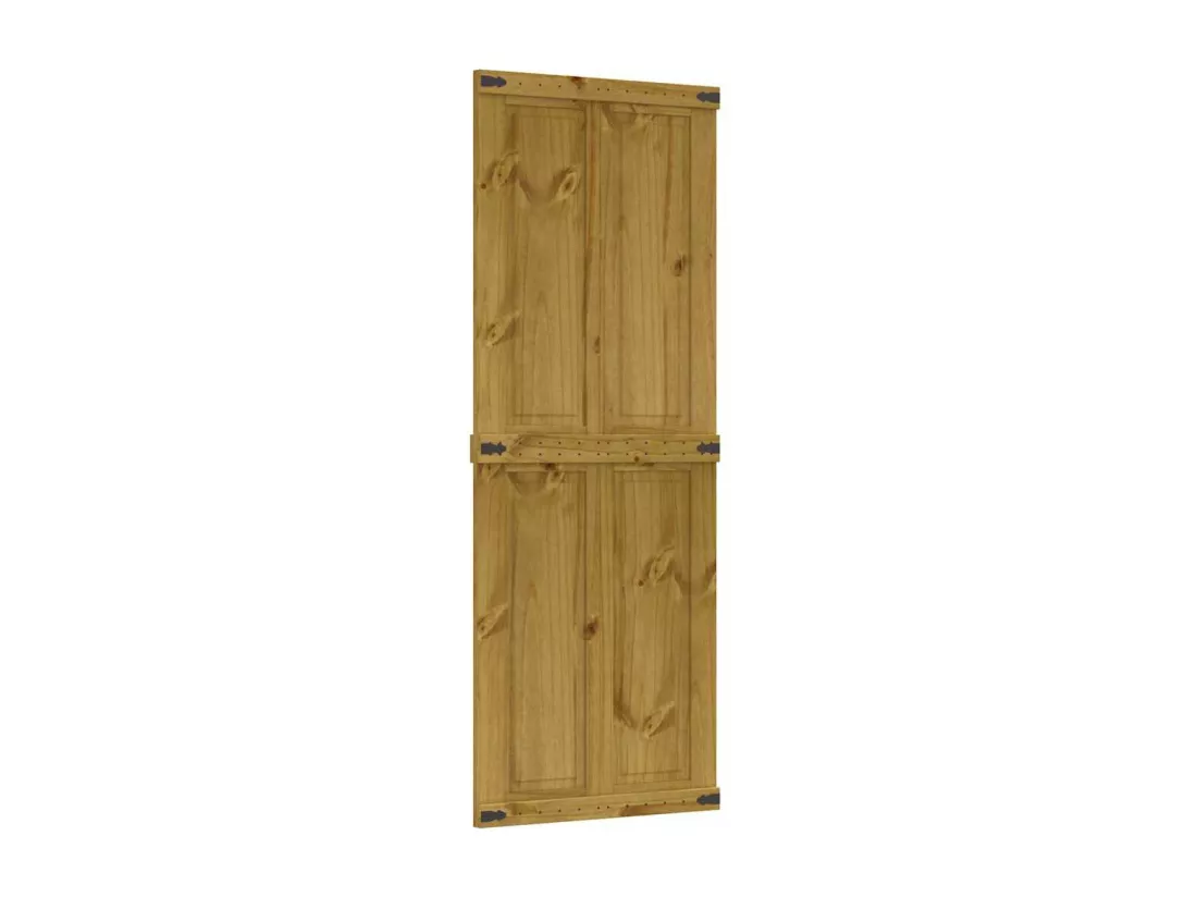 Porte de grange CORONA 80x210 cm bois massif de pin