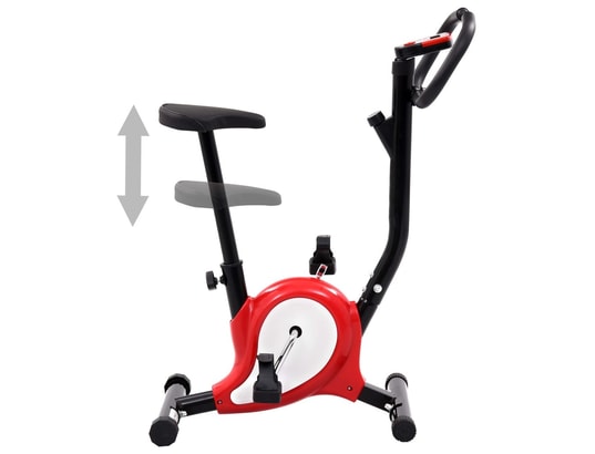 VIDAXL - Vélo d'appartement avec résistance à courroie rouge