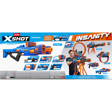 X-Shot Insanity Berzerko Blaster med 48 pile
