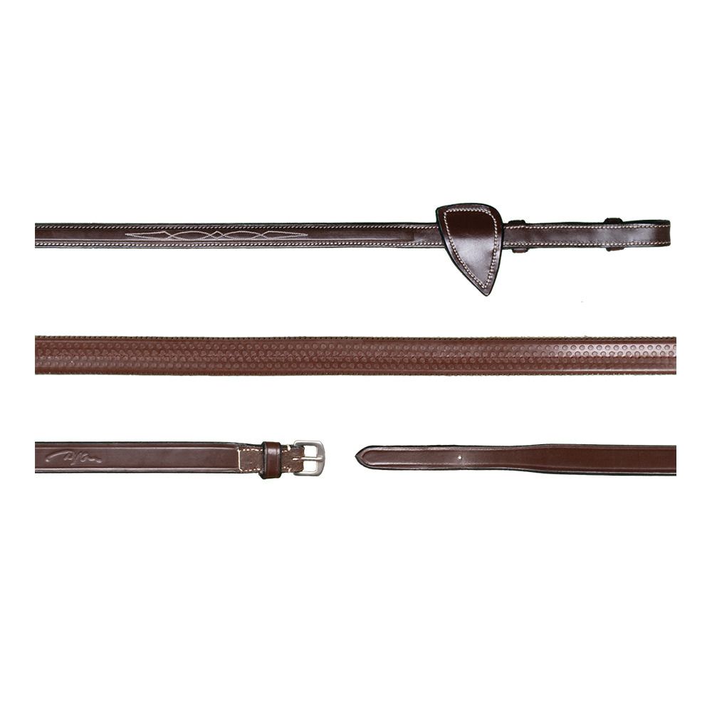 Dy'on US COLLECTION - Rênes caoutchouc 1/2 brun