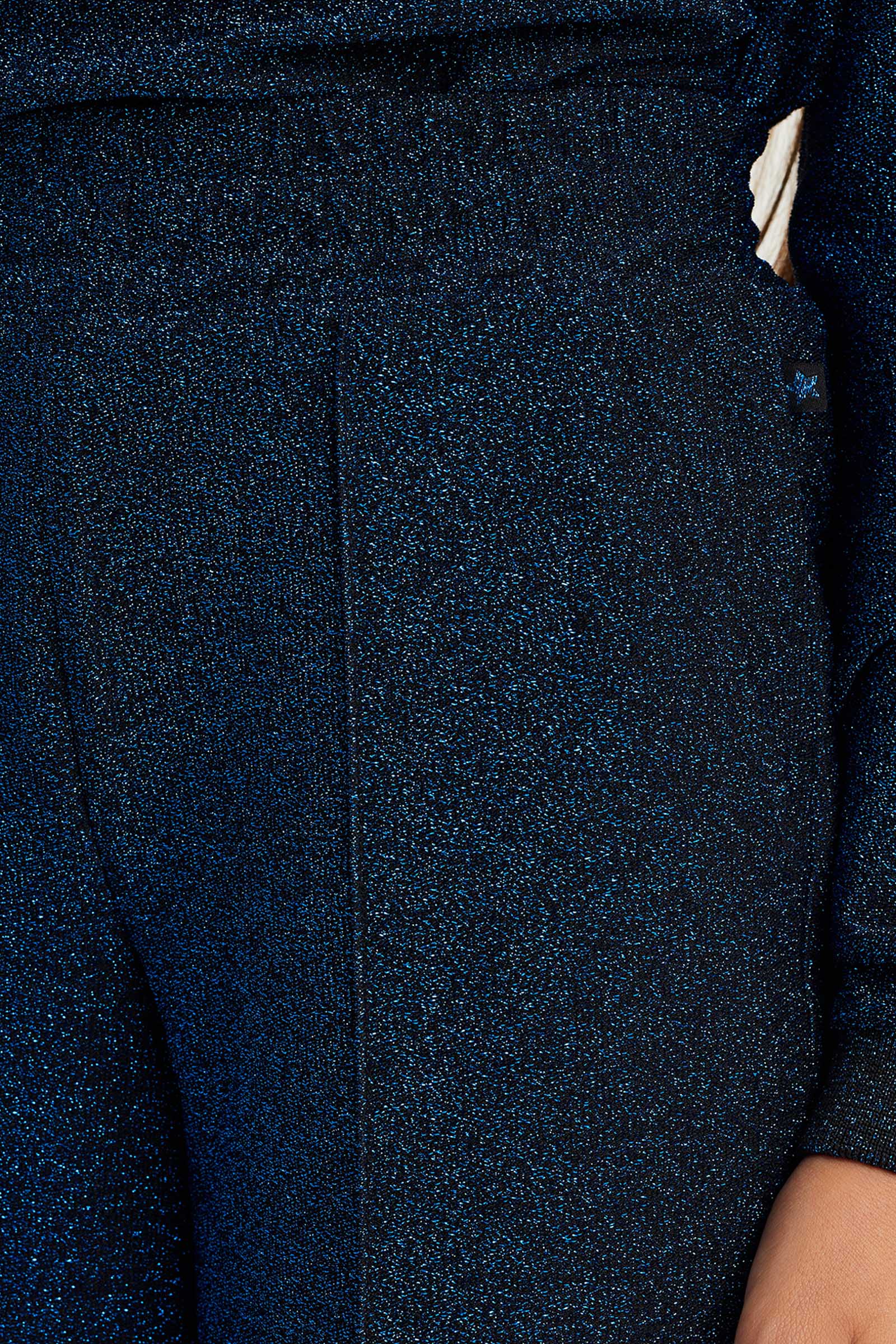 Meisjes straight fit broek met glittergaren WE Fashion Donkerblauw