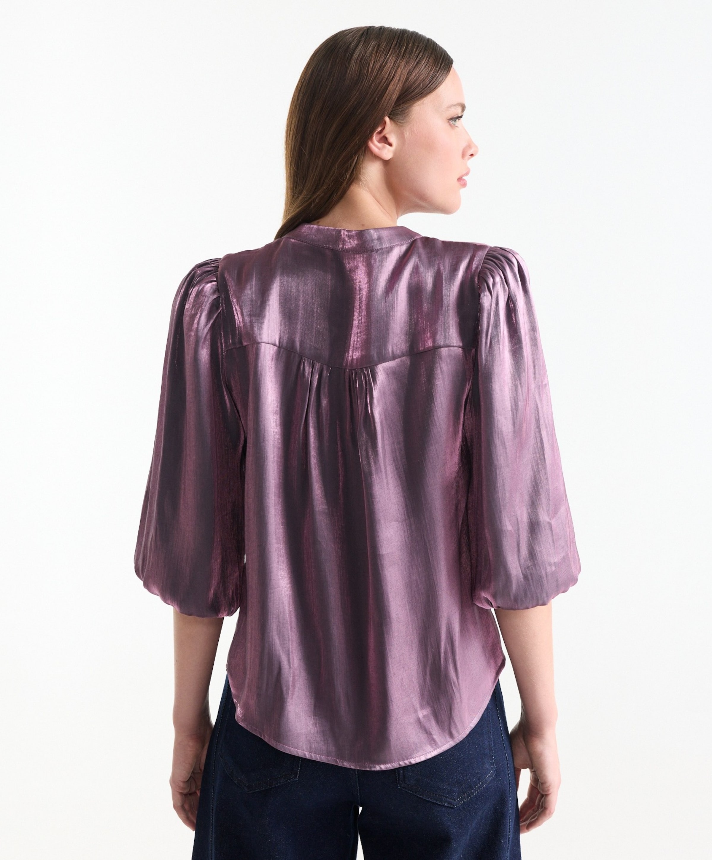 JANSEN Amsterdam Dames blouse paars