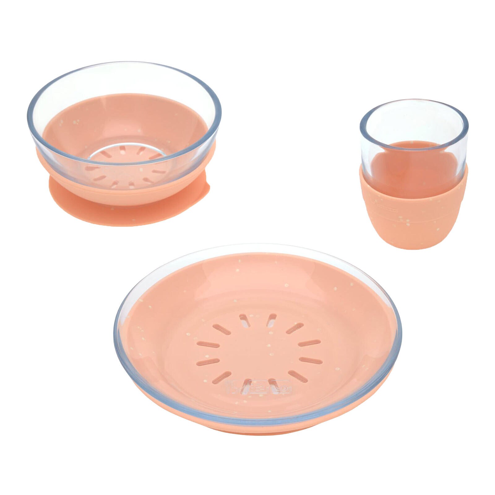 Lässig Kindergeschirr-Set mit Silikonuntersatz 3er Set