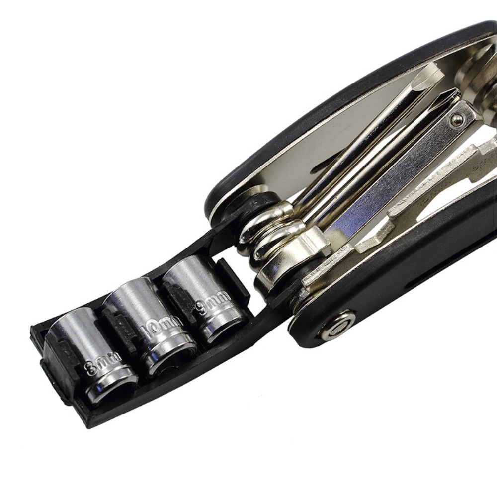 16in1 Velo Fahrrad Werkzeug Kit Multitool Reparaturset Schraubendreher - Schwarz / Silber