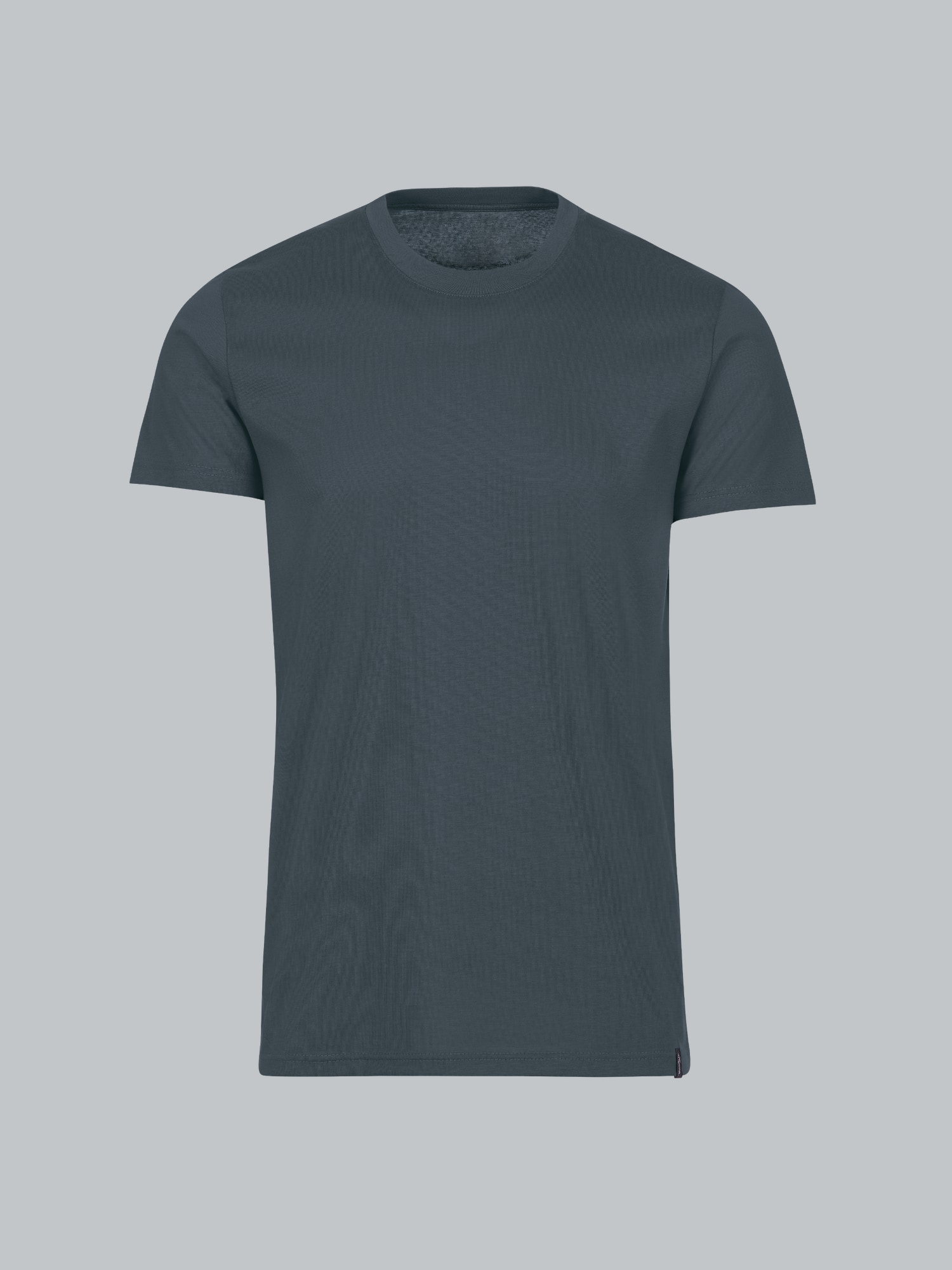 Slim Fit T-Shirt aus DELUXE Baumwolle Anthrazit