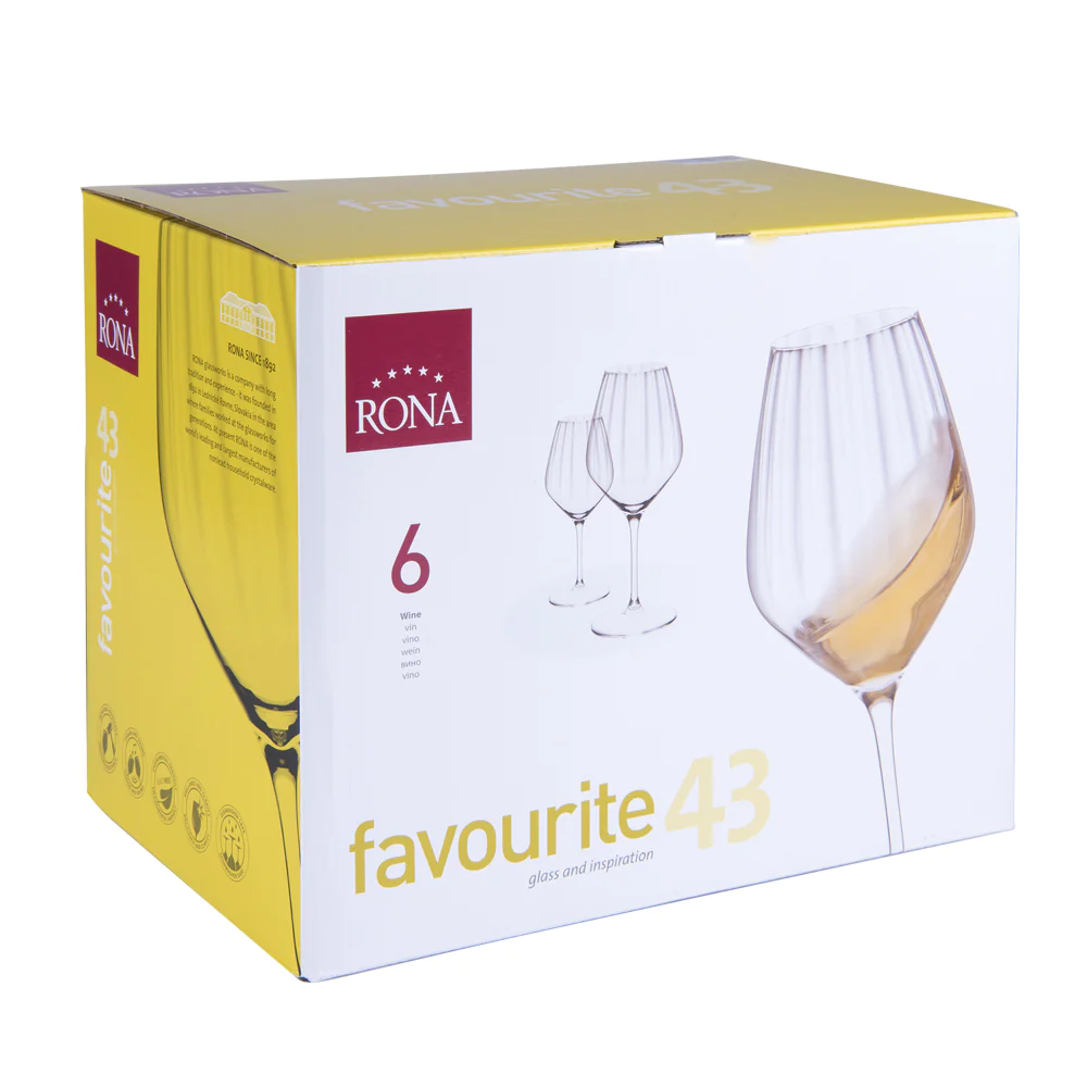 Verre à eau Favourite Optic 43 cl (lot de 6) Rona