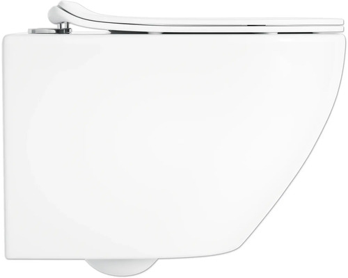 Jungborn wandclosetset FOUR 51, randloos, glanzend wit, met toiletzitting en softclose-mechanisme