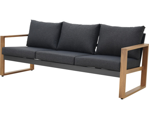 Garden Place Jane 5-persoons tuinmeubelset bestaande uit: tafel, 2 fauteuils, bank, inclusief kussens, aluminiumgrijs