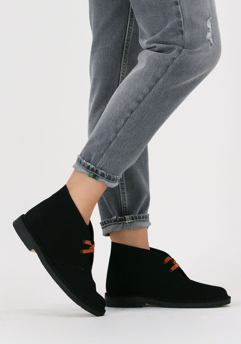zwarte clarks originals boots desert boot dames