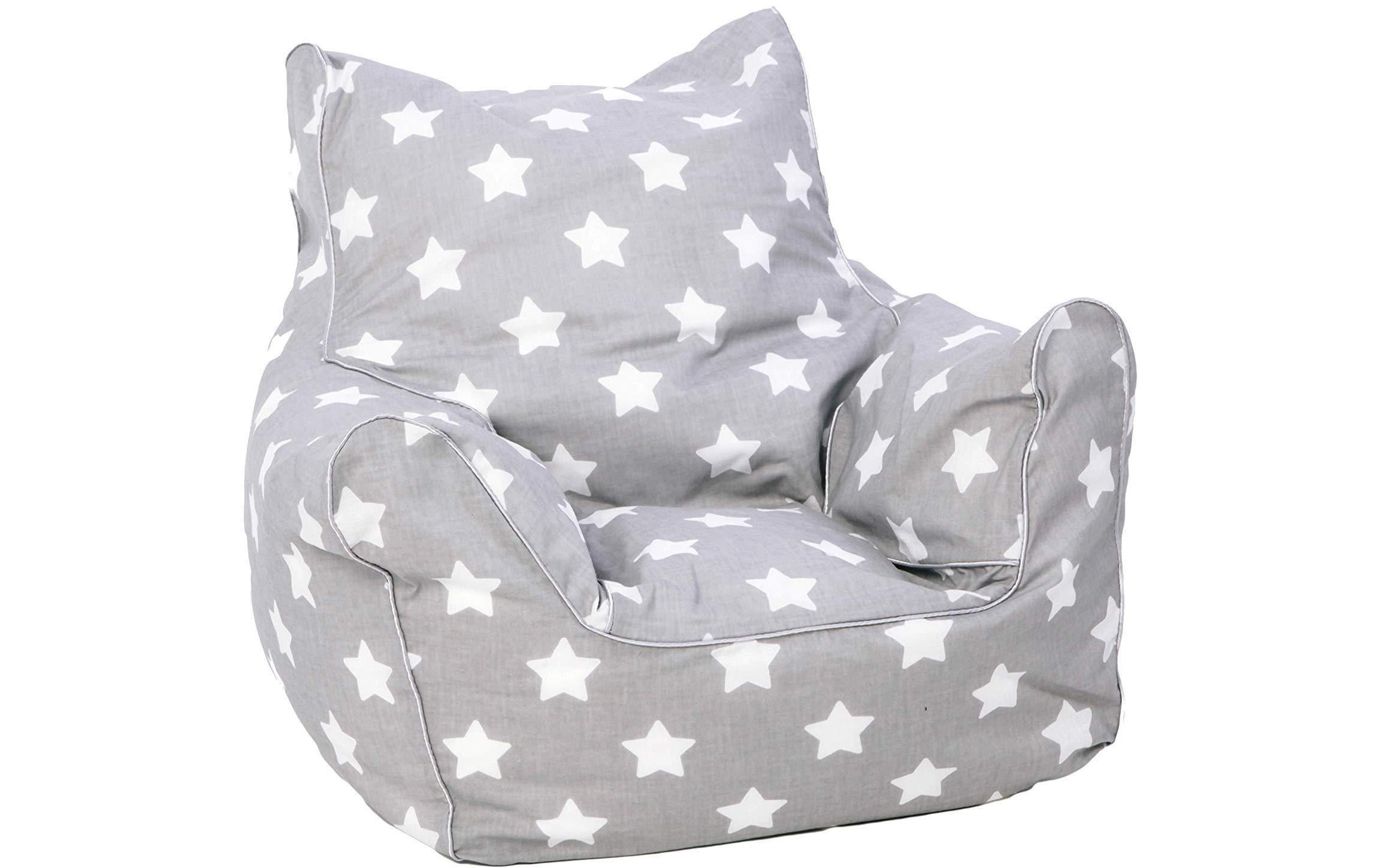Knorrtoys® Sitzsack »Grey White Stars« für Kinder