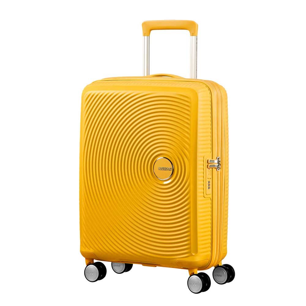 American Tourister Soundbox Spinner 55 Expandable golden yellow