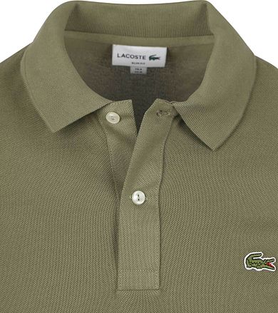 Lacoste Poloshirt Pique Olijfgroen PH4012-BMY kopen