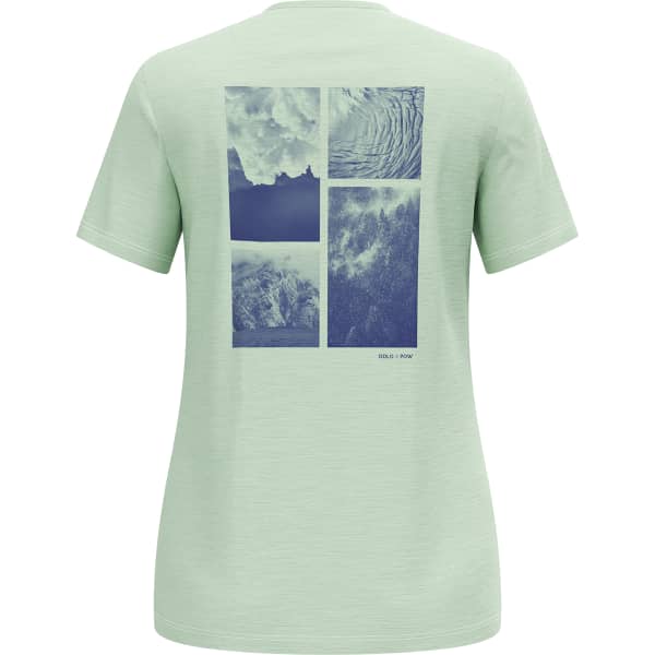 T-shirt randonnée ODLO X POW MERINO TENCEL T-SHIRT CREW NECK S/S W AMBROSIA MELANGE