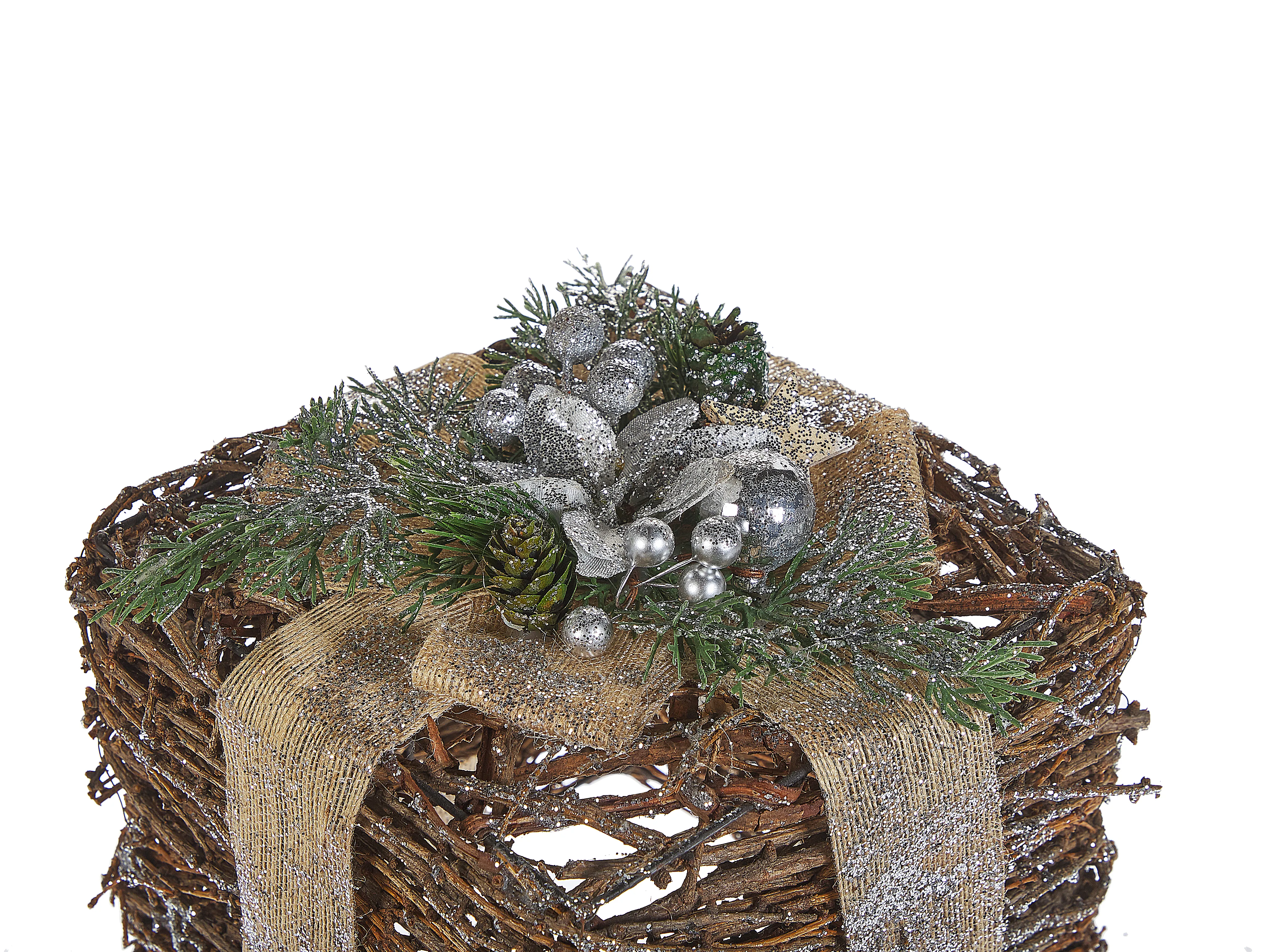 Set van 2 kerstdecoraties INARI Kerstcadeaus 28/21 cm Zilver
