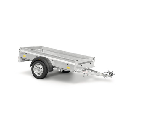 Humbaur Steely enkelassige aanhangwagen met opklapbare dissel, 2050 x 1095 x 300 mm, ongeremd, toegestaan totaalgewicht 750 kg