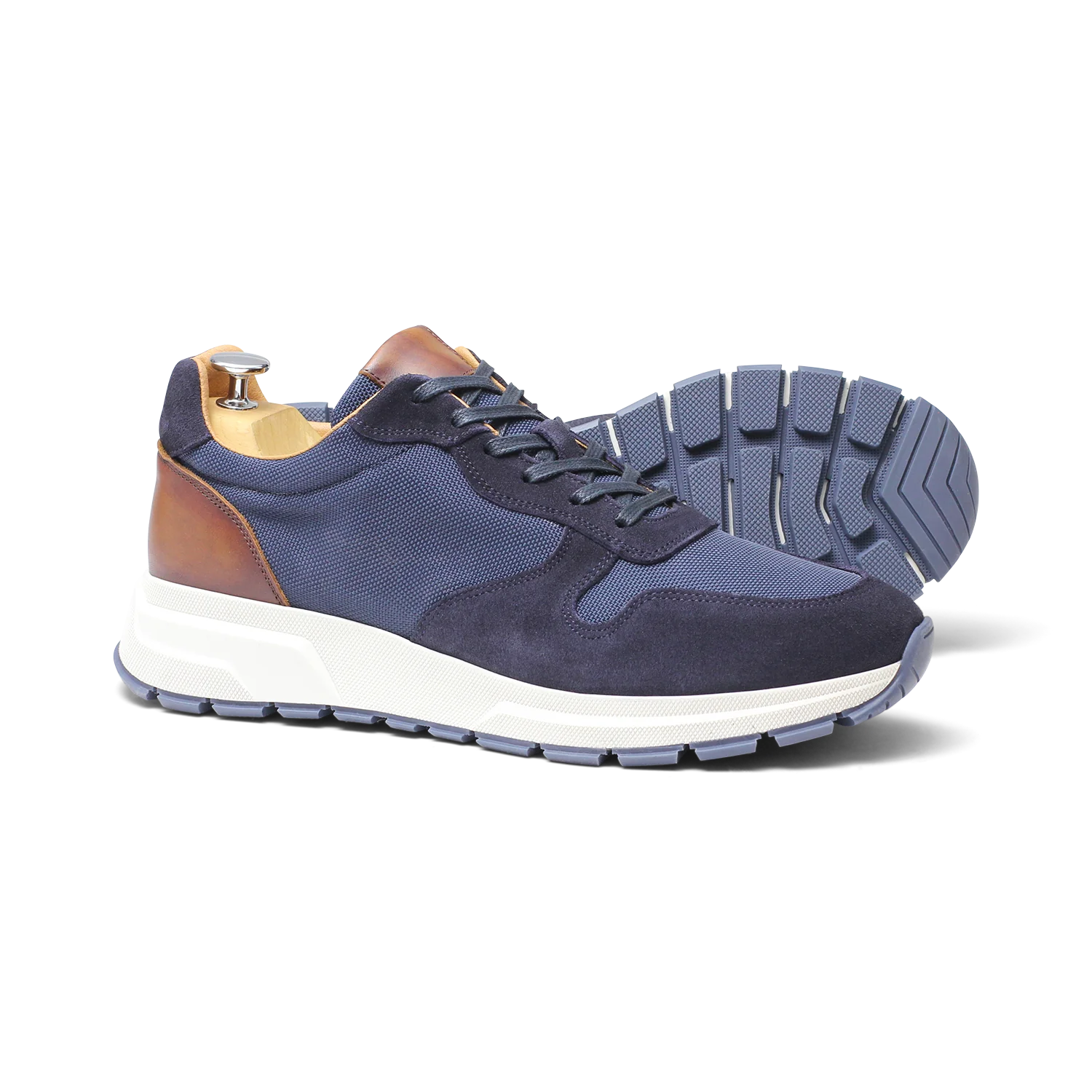 King-Sneakers / Basket en velours Marine