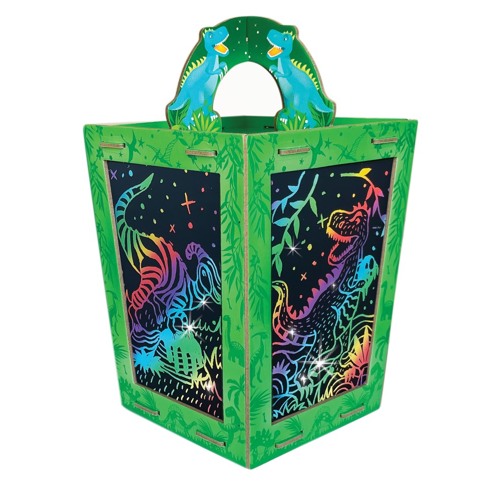 BOX CANDIY - Scratch Art Lantern - Totally Twilight Dinosaur - (BC-1936)