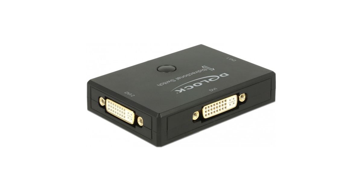 DeLOCKDVI 2 - 1 Switch bidirectional 4K 30 Hz dvi switch  (Zwart)