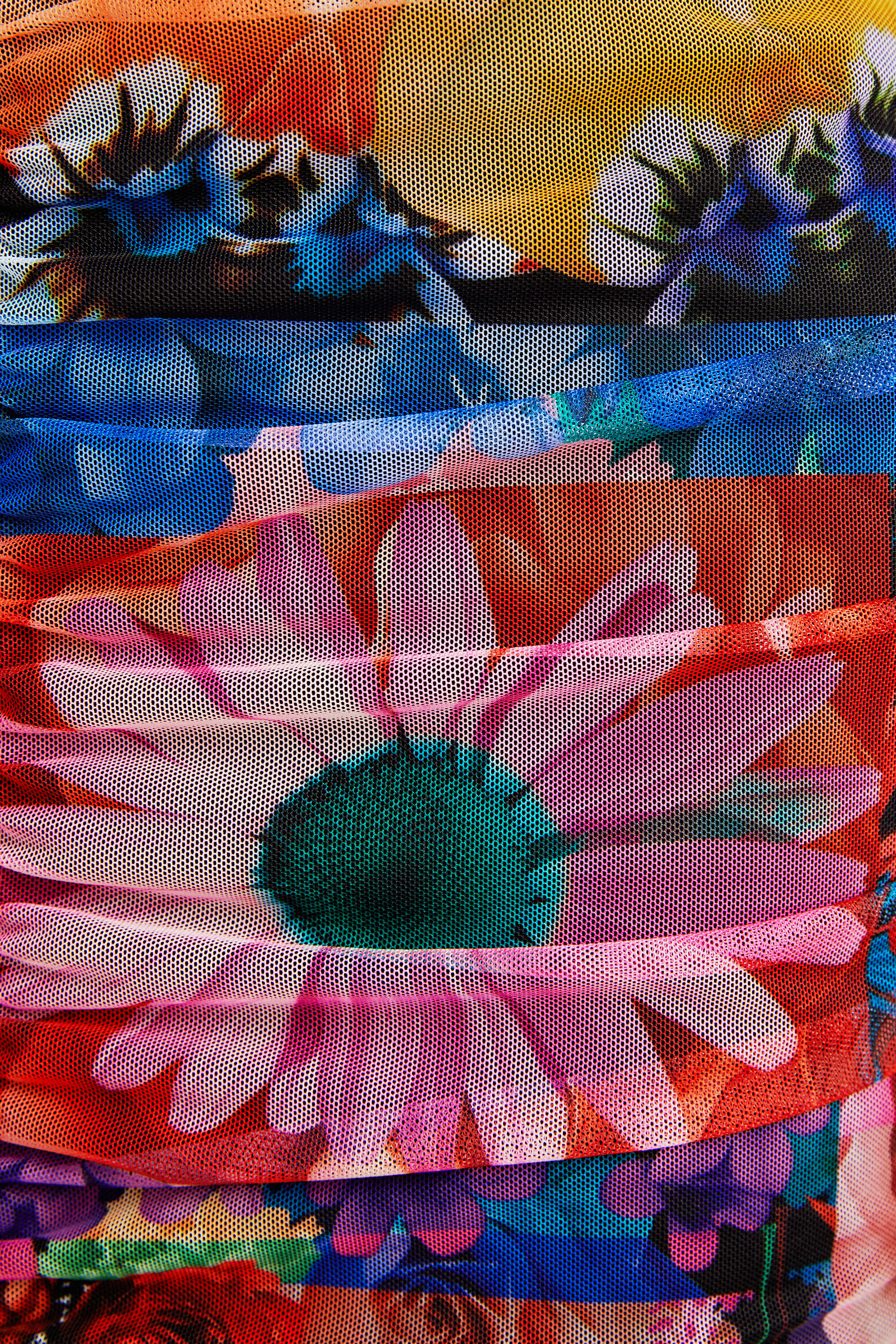 Robe froncée à fleurs
