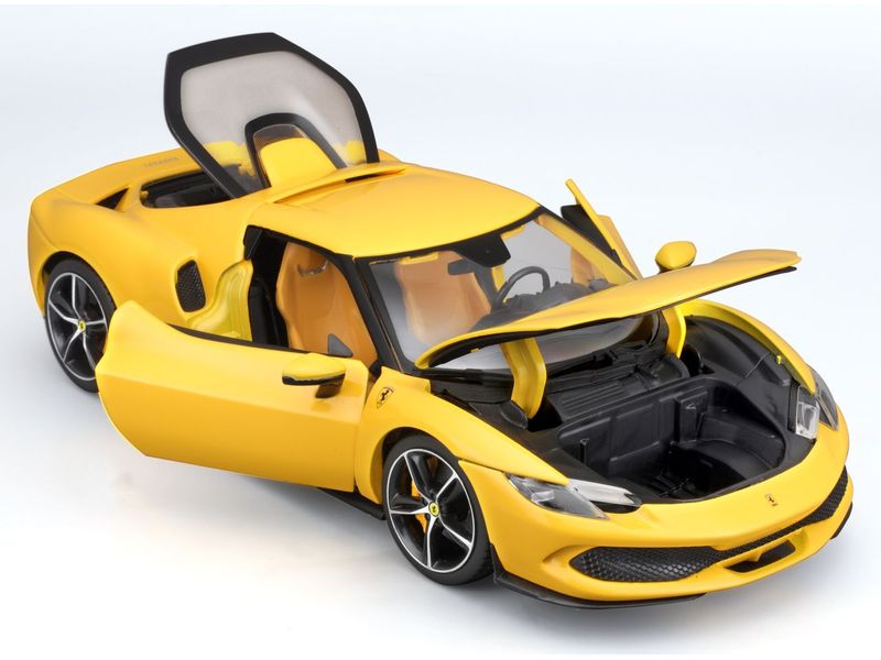 BBurago Ferrari R&P 296 GTB Gelb 1:18 Sammlermodell im Massstab 1:18