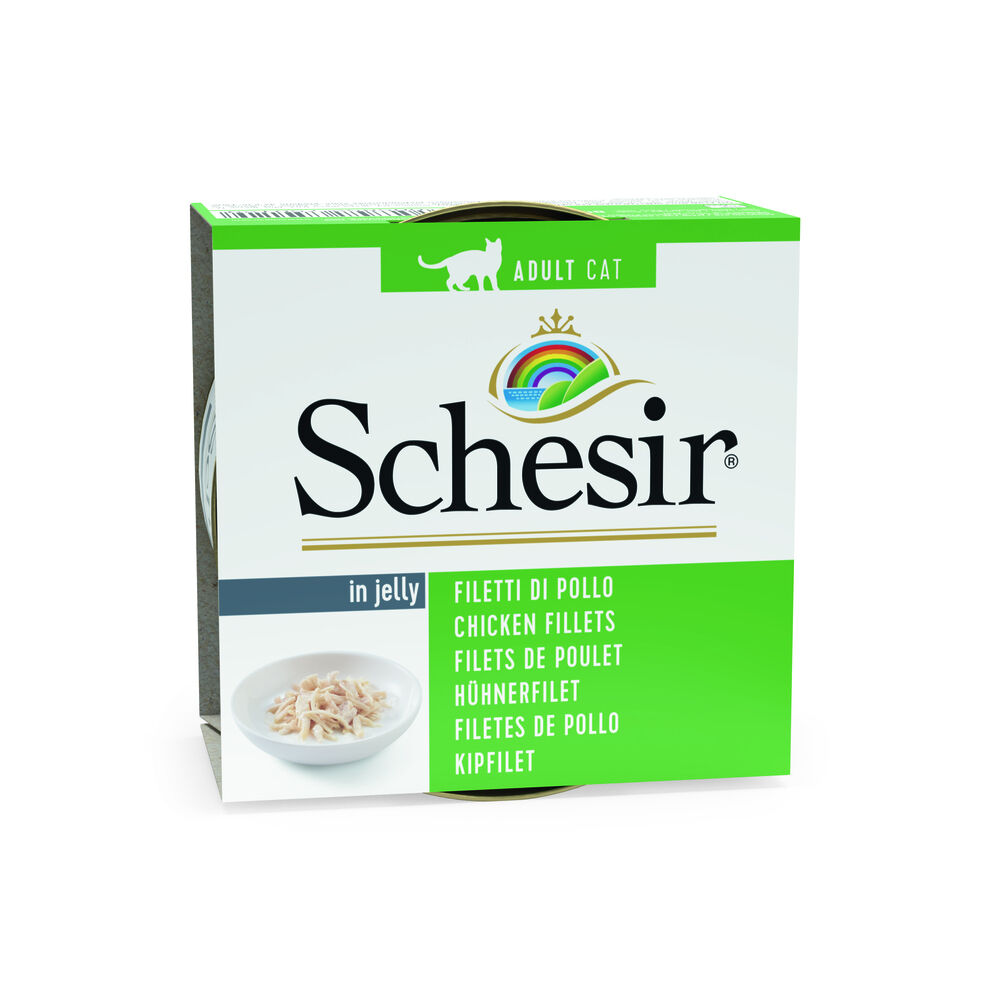 Schesir - Kattenvoer in Gelei - 85 Gram - kip, fillet