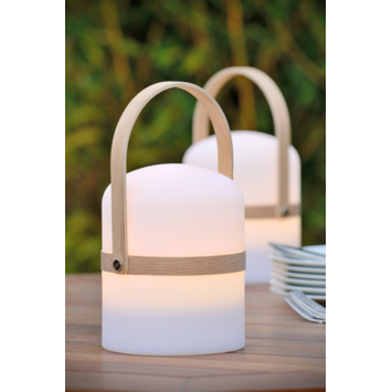 Lucide USB oplaadbare tafellamp Joe 3W wit