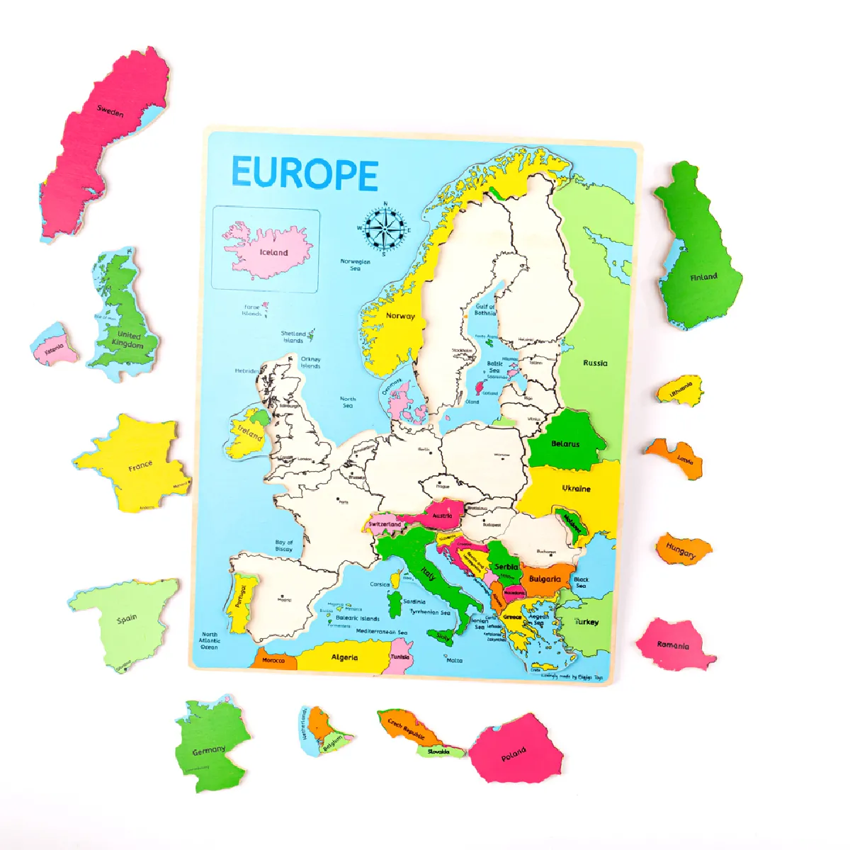 Bigjigs Toys Puzzle en médaillon Europe