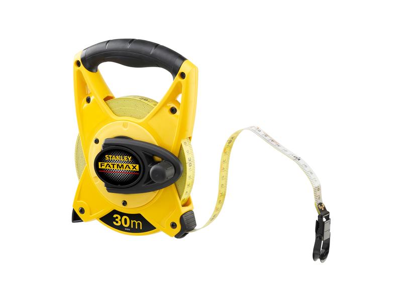 Stanley Fatmax Massband Fiberglas 30 m Rahmenbandmass mit Fiberglassträngen, 30 m lang
