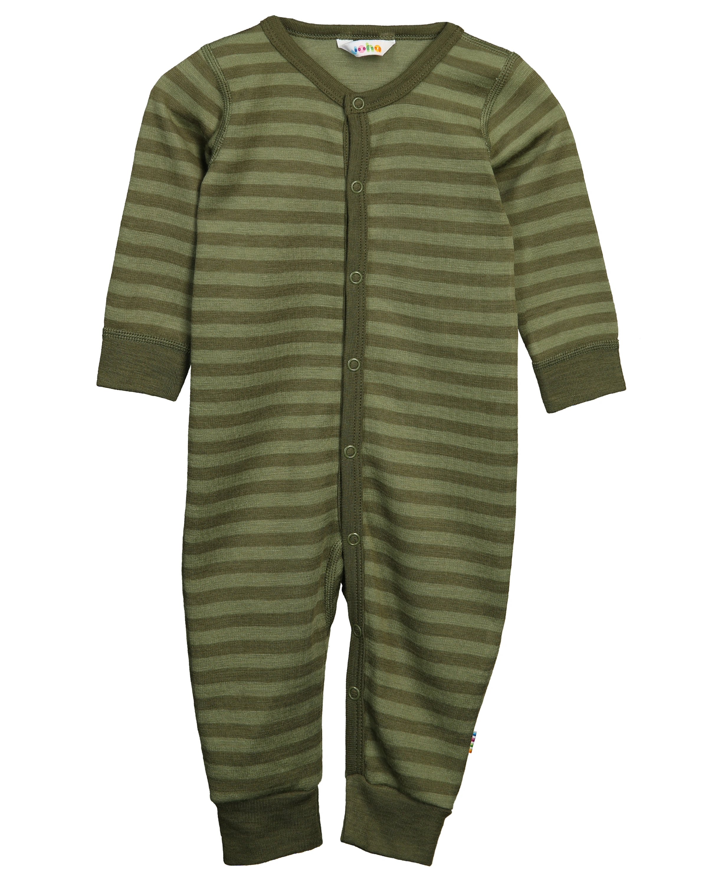 Strampler 618 - STRIPE ohne Fuß in green