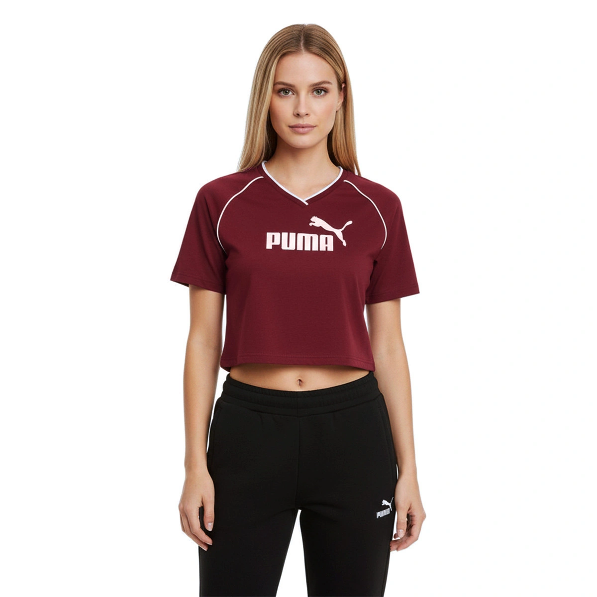 T-Shirt Puma Essentials Relaxed Cropped Football Jersey Mulher