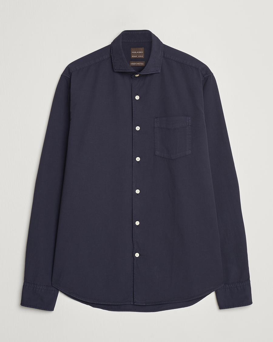 Oscar Jacobson Reg Fit Wide Spread C GD Twill Night Blue