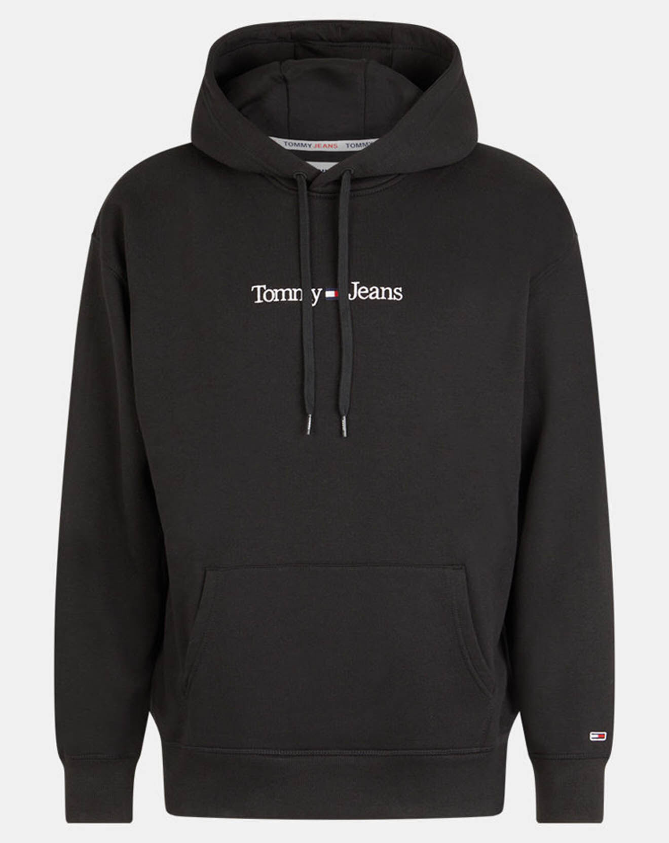 Tommy Jeans Sweat à capuche Linear noir