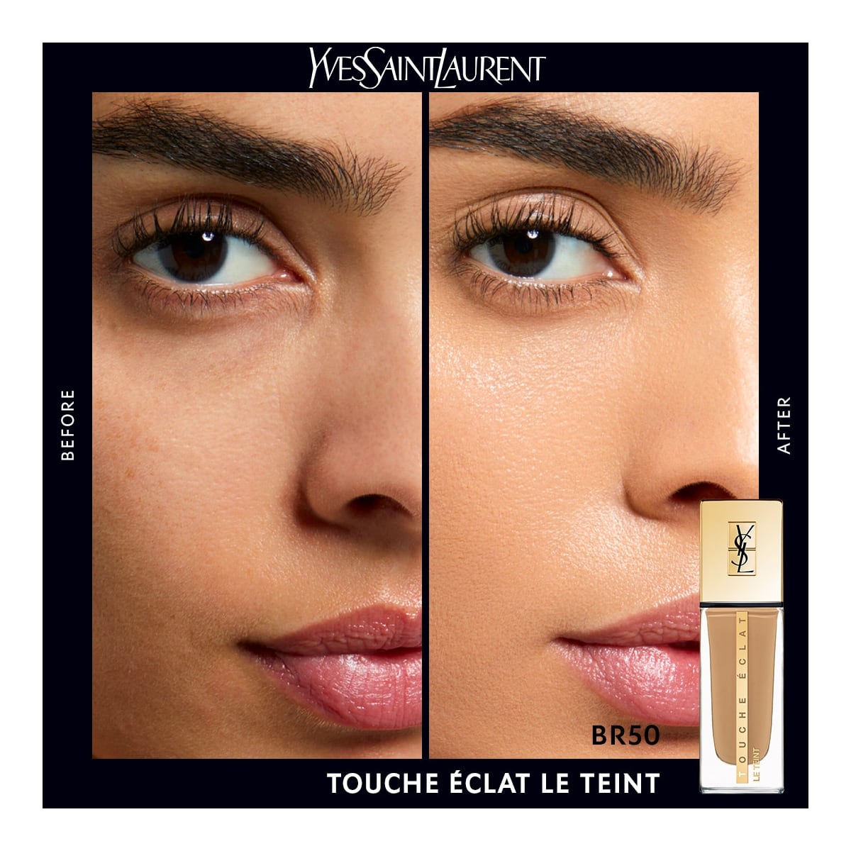 YVES SAINT LAURENT Touche Éclat Le Teint Fond de teint hydratant &  tenue 24H, naturel &  lumineux