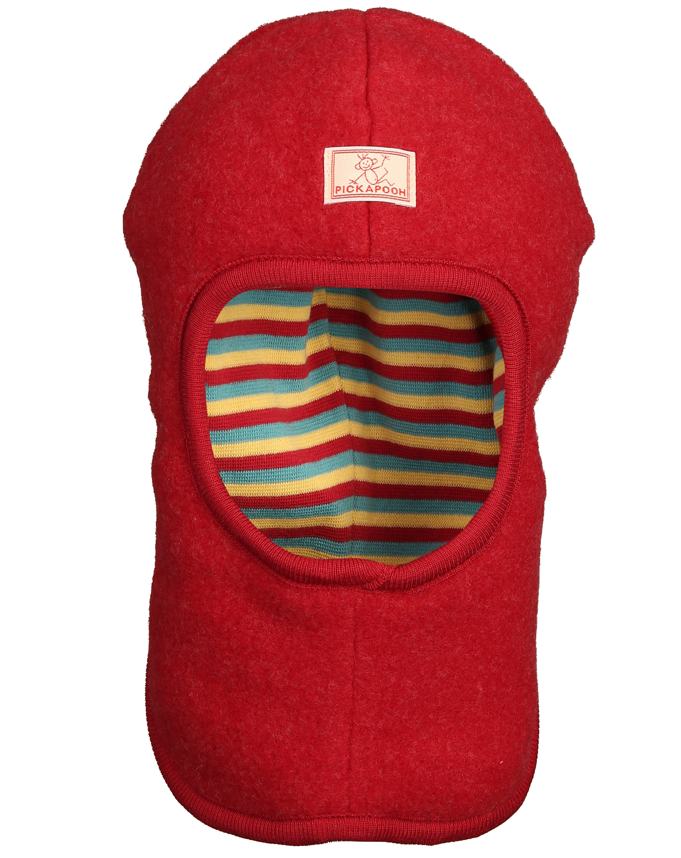 Wende-Schlupfmütze SWITCH WOLLFLEECE in rot/bunt
