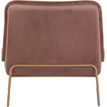 KARWEI fauteuil Amber terracotta ribstof