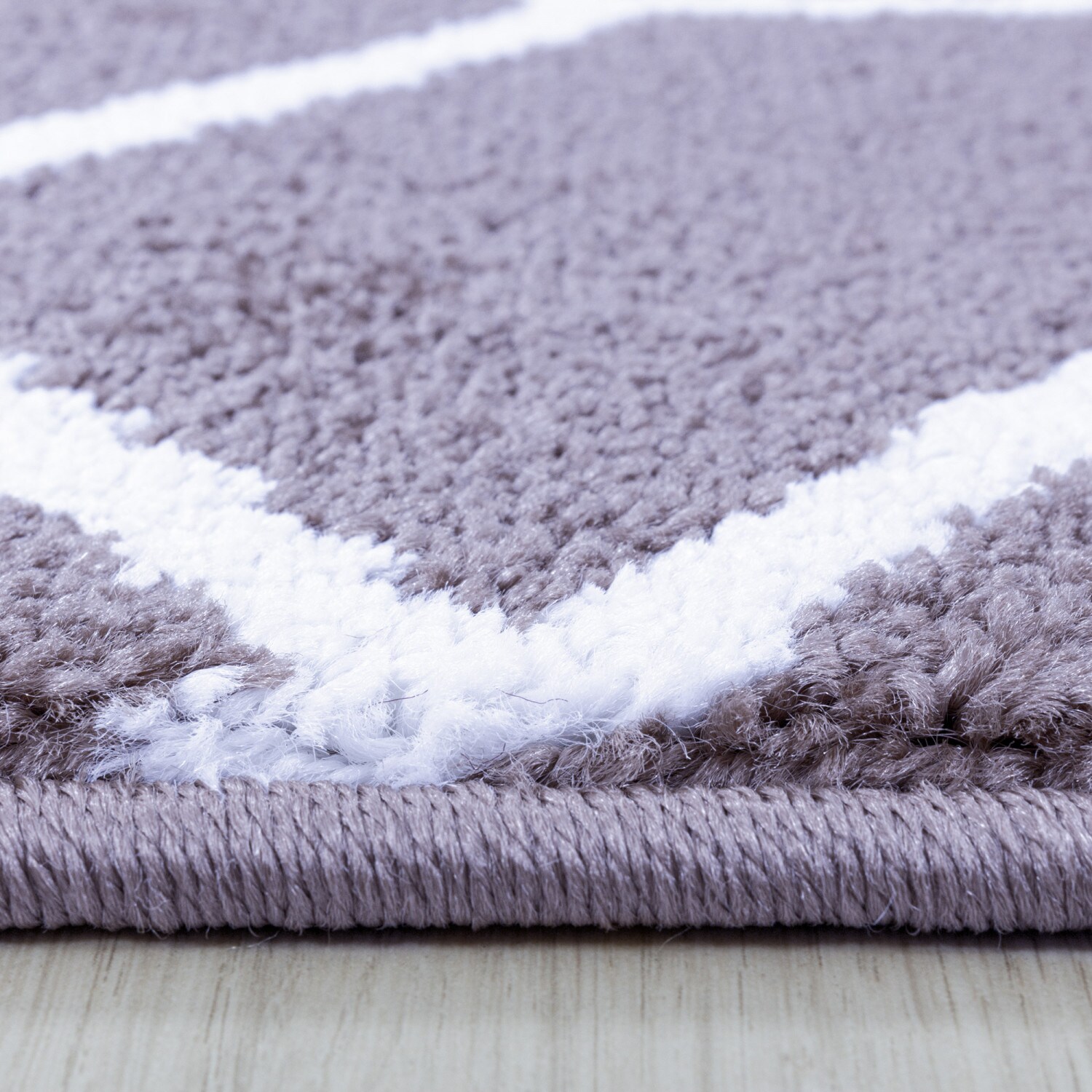 Designer Kurzflor Teppich modern design Wohnzimmer meliert kariert Höhe 10 mm