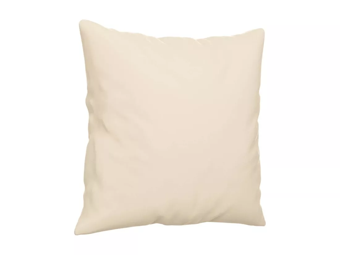 Canapé 2 places avec oreillers beige 120 cm tissu microfibre