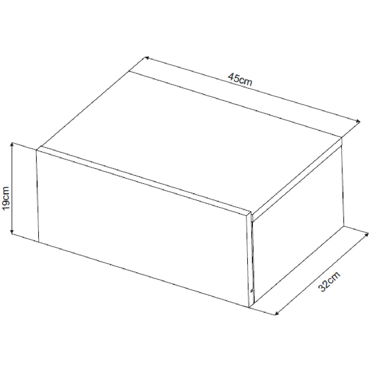 Table de Chevet Suspendue Blanc - 1 Tiroir - 45 cm