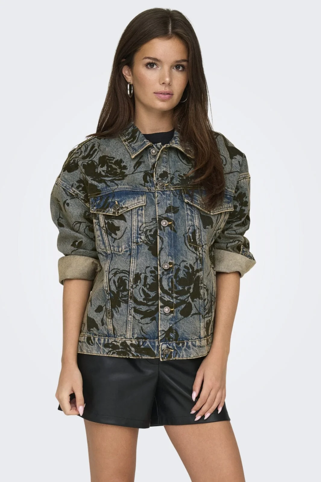 Only Onlmott Ls Floral Jacket Red Dot