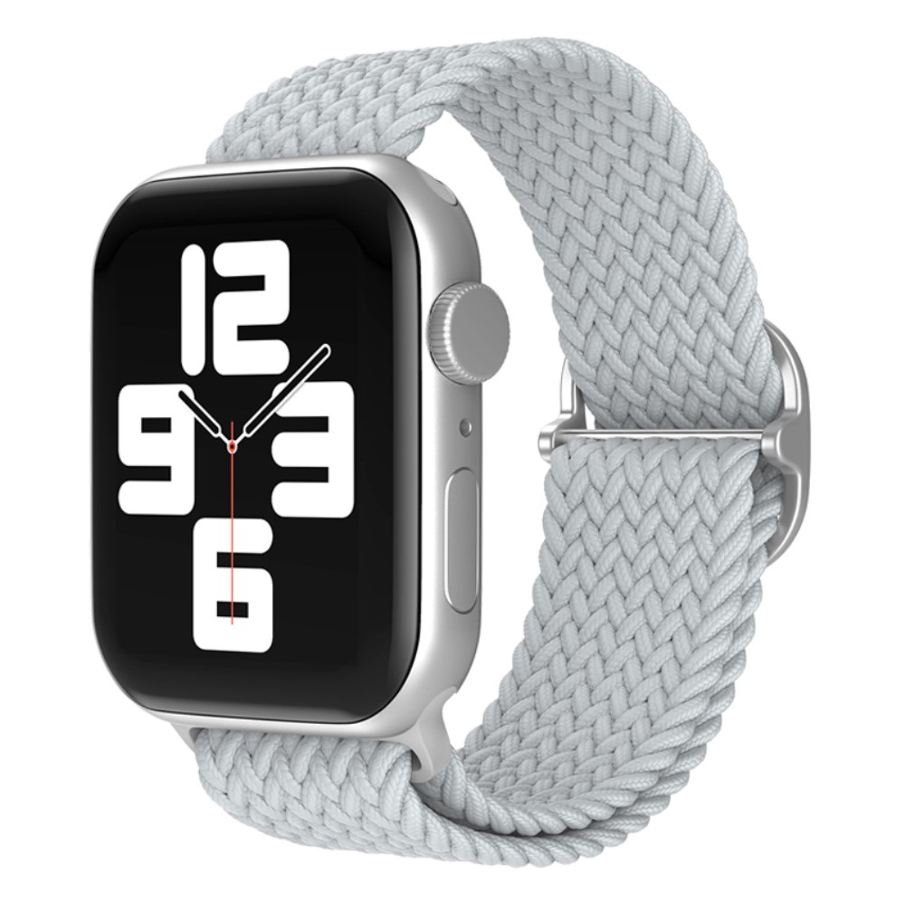 Apple Watch (49/46/45/44 mm) Elastisches Nylon Gummi Armband mit Schnalle (Gelenkumfang: 155-240mm) - Grau