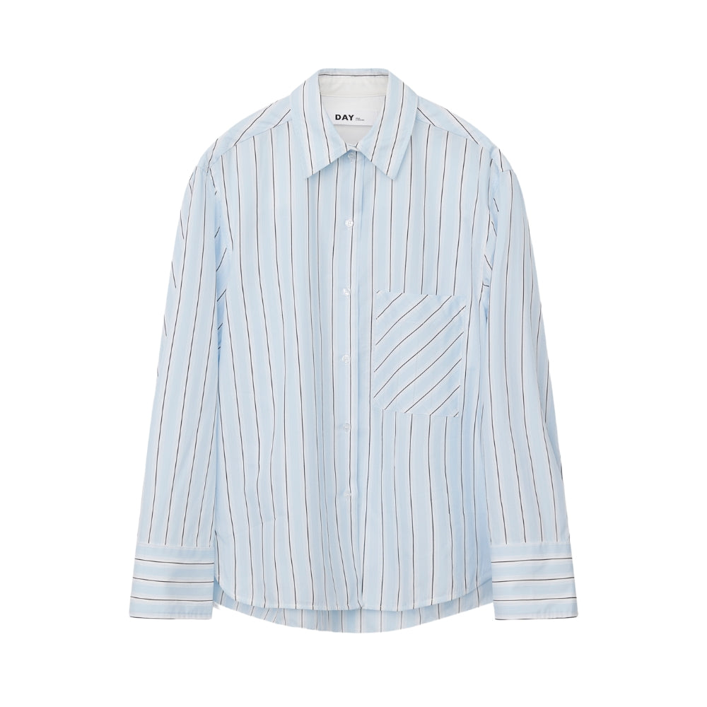 DAY Birger et Mikkelsen  Mac Stripe skjorte - lyseblå